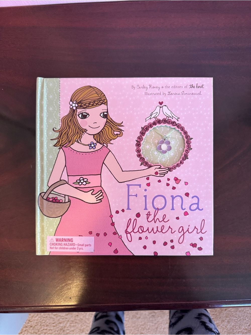 Fiona the Flower Girl Book With Keepsake Necklace Wedding Gift Hardcover